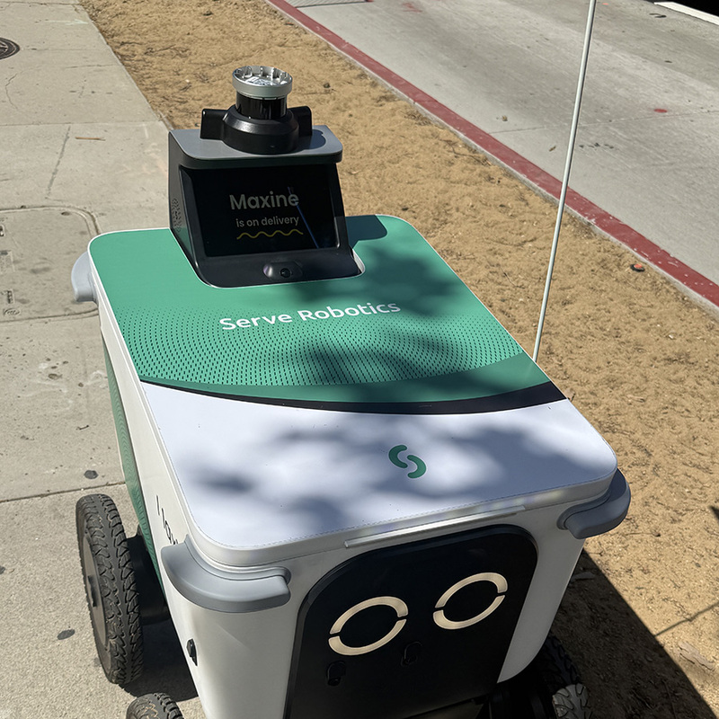 Robot food delivery service.