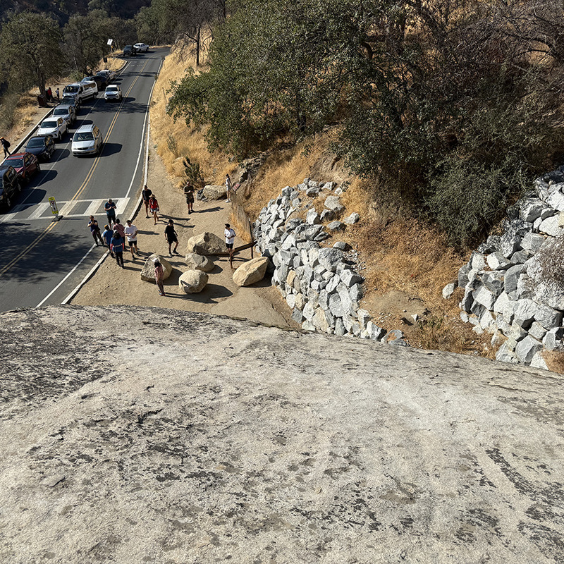 So I climbed the rock.